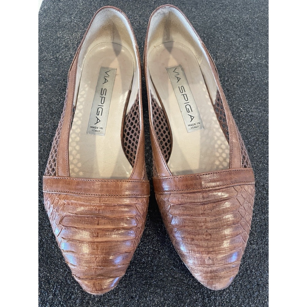 Womens Flats by Via Spiga - Neat of Cognac- size 5.5B
